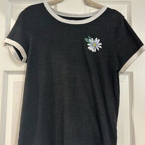 Old Navy Charcoal Gray Slim Fit Tee